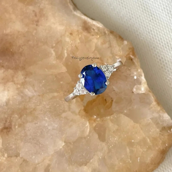 RSC oval tanzanite ring sz 7 - Picture 2 of 8